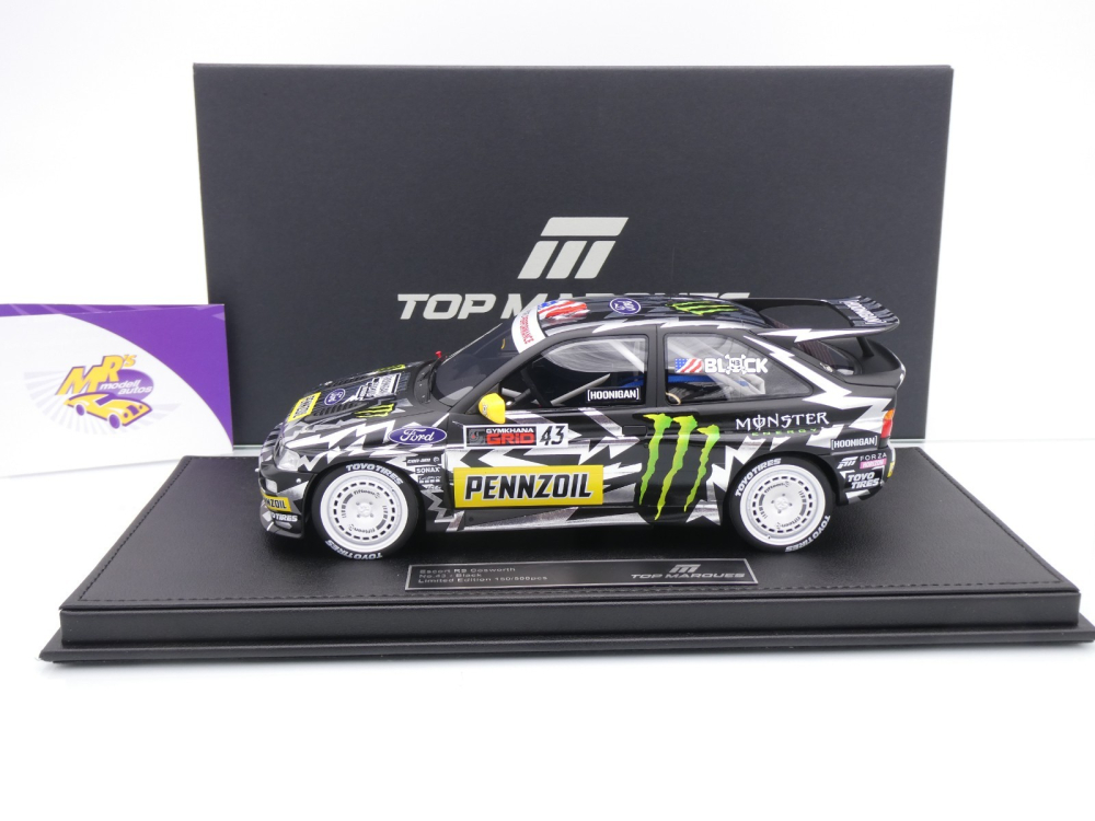 Top Marques TOP147C # Ford Escort RS Cosworth #43 Rallye 2017 " Ken Block - Hoonigan Monster Energy " 1:18