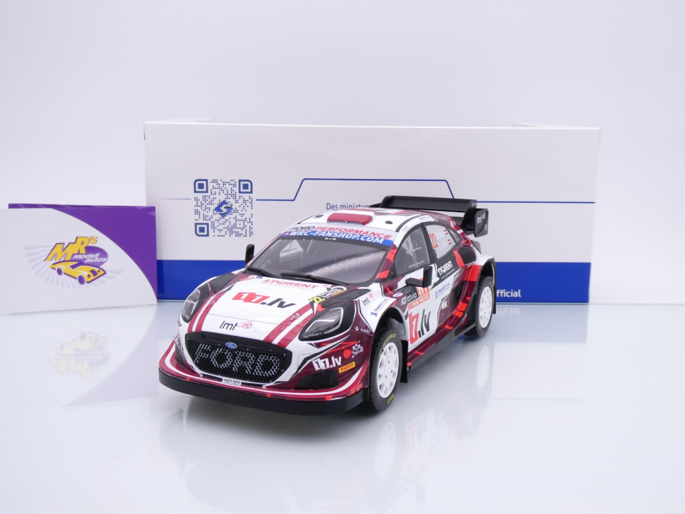 Solido S1809507 # Ford Puma Rally1 Hybrid WRC #22 7th Rallye Lettland 2024 " Sesks / M-Sport " 1:18