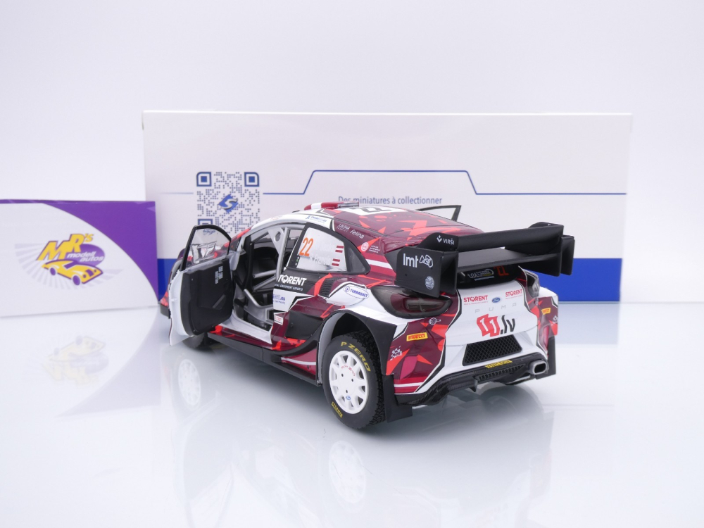Solido S1809507 # Ford Puma Rally1 Hybrid WRC #22 7th Rallye Lettland 2024 " Sesks / M-Sport " 1:18