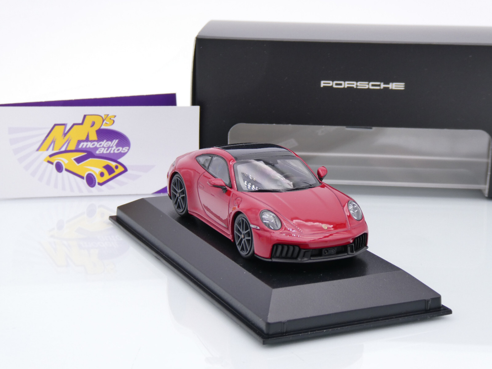 Minichamps WAP0200300SCPE # Porsche 911 992 Carrera 4 GTS Baujahr 2024 " rubinrot " 1:43