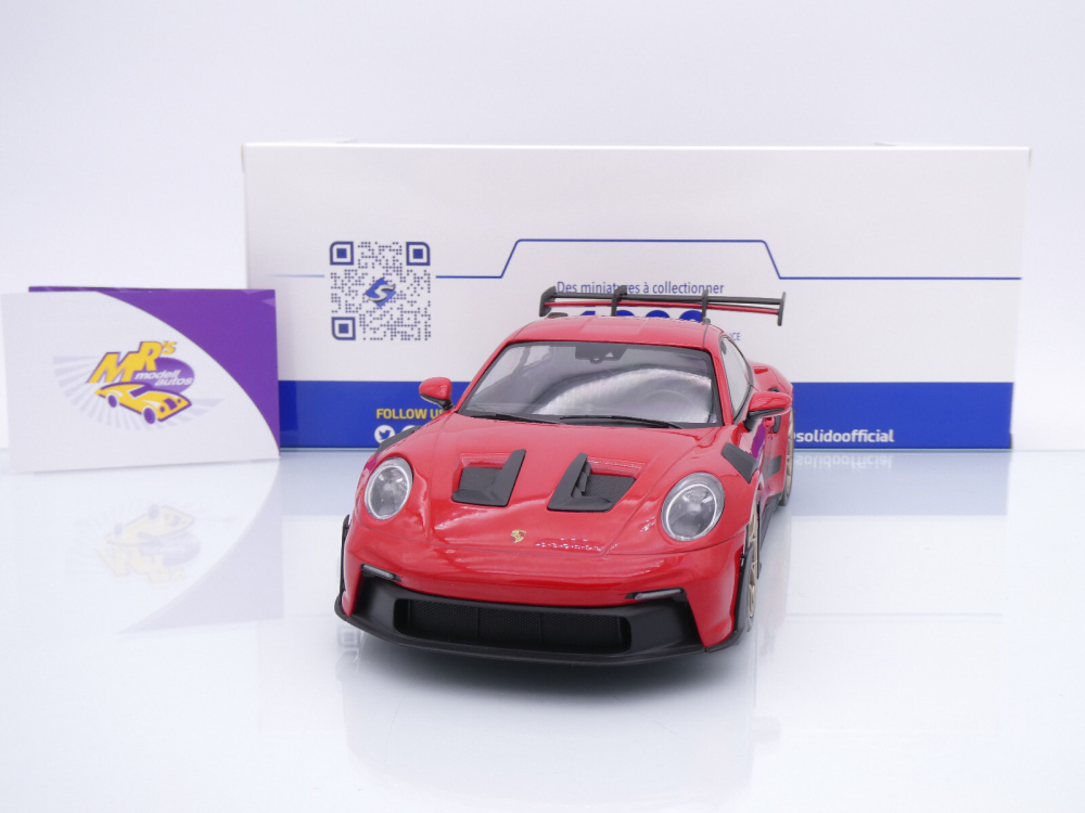 Solido S1812101 # Porsche 911 (992) GT3 RS Baujahr 2024 " rot-schwarz " 1:18