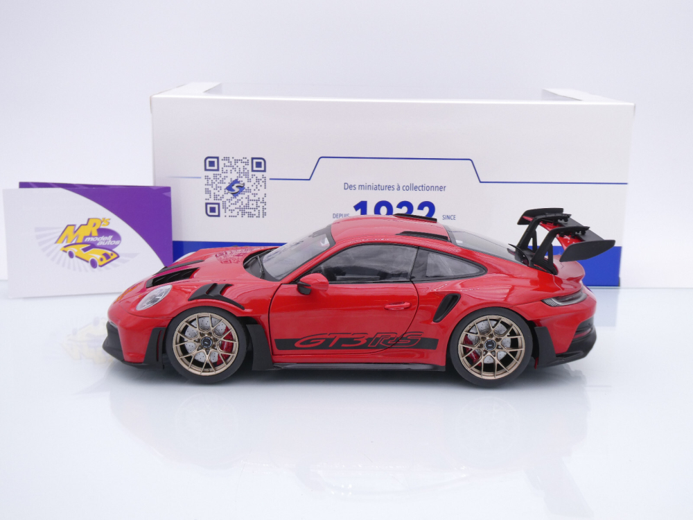 Solido S1812101 # Porsche 911 (992) GT3 RS Baujahr 2024 " rot-schwarz " 1:18