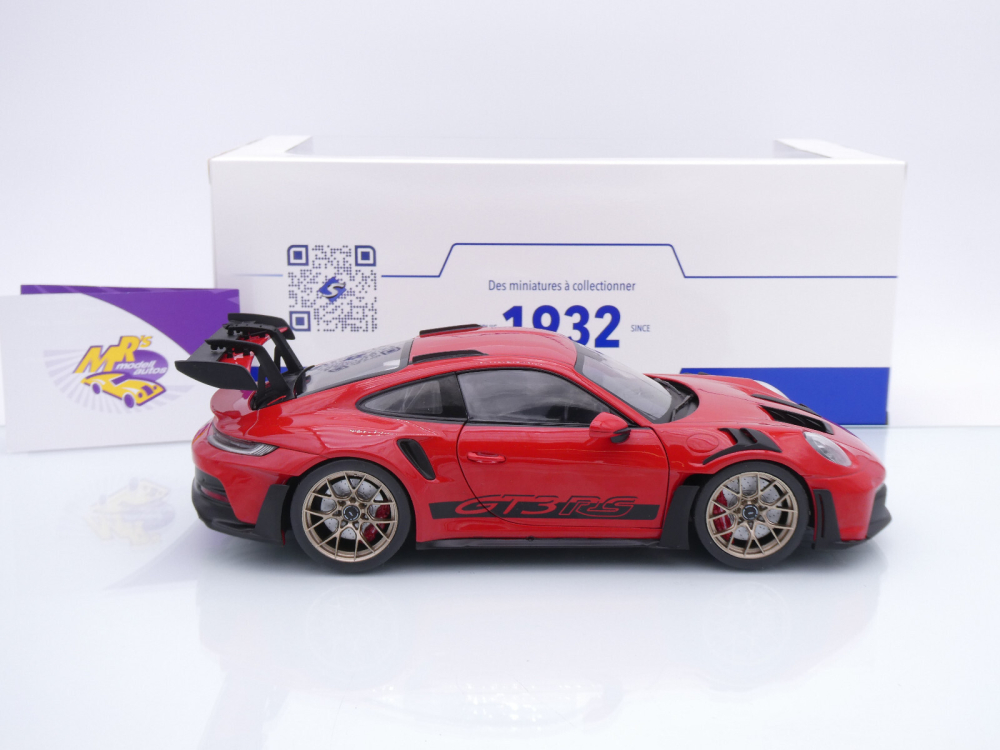 Solido S1812101 # Porsche 911 (992) GT3 RS Baujahr 2024 " rot-schwarz " 1:18