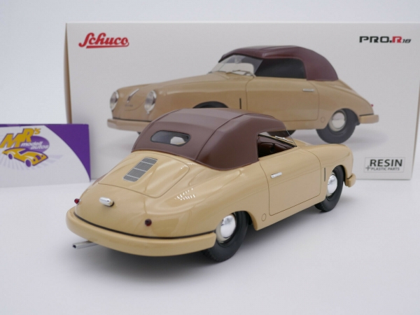 Schuco PRO.R18 00296 # Porsche 356 Gmünd Cabriolet (geschlossen) " beige " 1:18