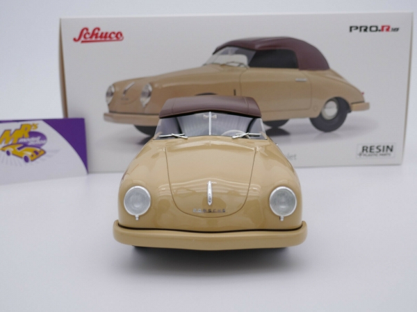 Schuco PRO.R18 00296 # Porsche 356 Gmünd Cabriolet (geschlossen) " beige " 1:18