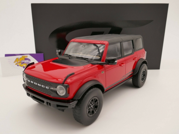 GT Spirit GT360 # Ford Bronco Wildtrak 4-Türer Baujahr 2021 " rot-schwarz " 1:18