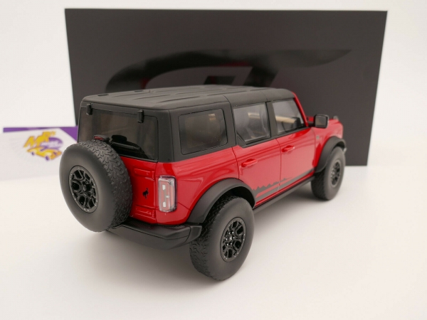 GT Spirit GT360 # Ford Bronco Wildtrak 4-Türer Baujahr 2021 " rot-schwarz " 1:18