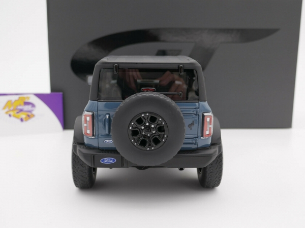 GT Spirit GT359 # Ford Bronco First Edition Baujahr 2021 " graublau - schwarz " 1:18