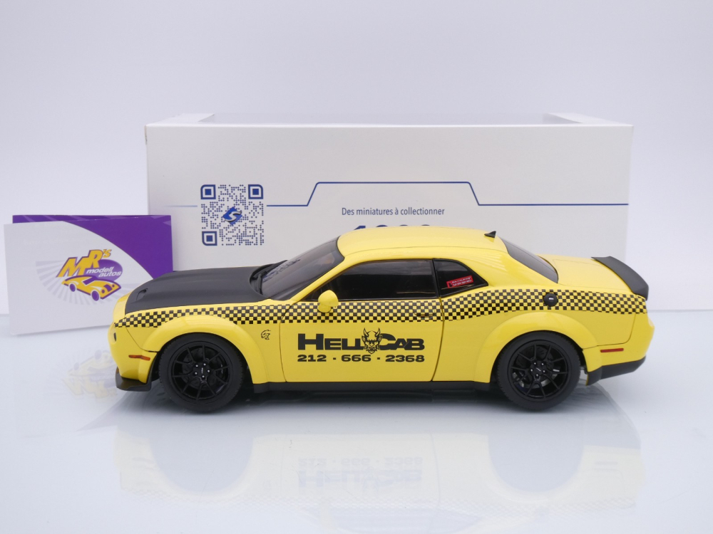 Solido S1805716 # Dodge Challenger SRT Hellcat Baujahr 2023 " New York Taxi " 1:18