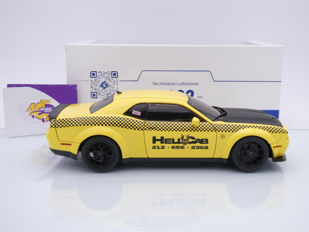 Solido S1805716 # Dodge Challenger SRT Hellcat Baujahr 2023 " New York Taxi " 1:18