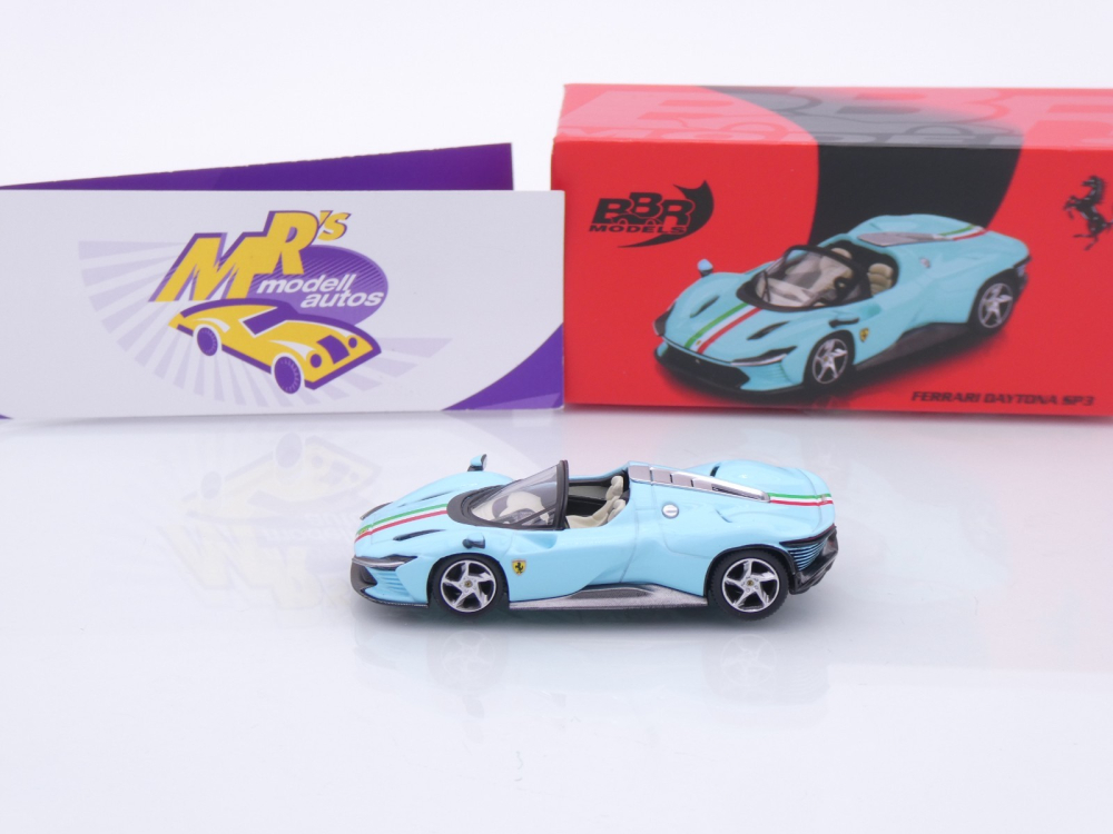 BBR Models BBRFER64020 # Ferrari Daytona SP3 Baujahr 2024 " babyblau " 1:64