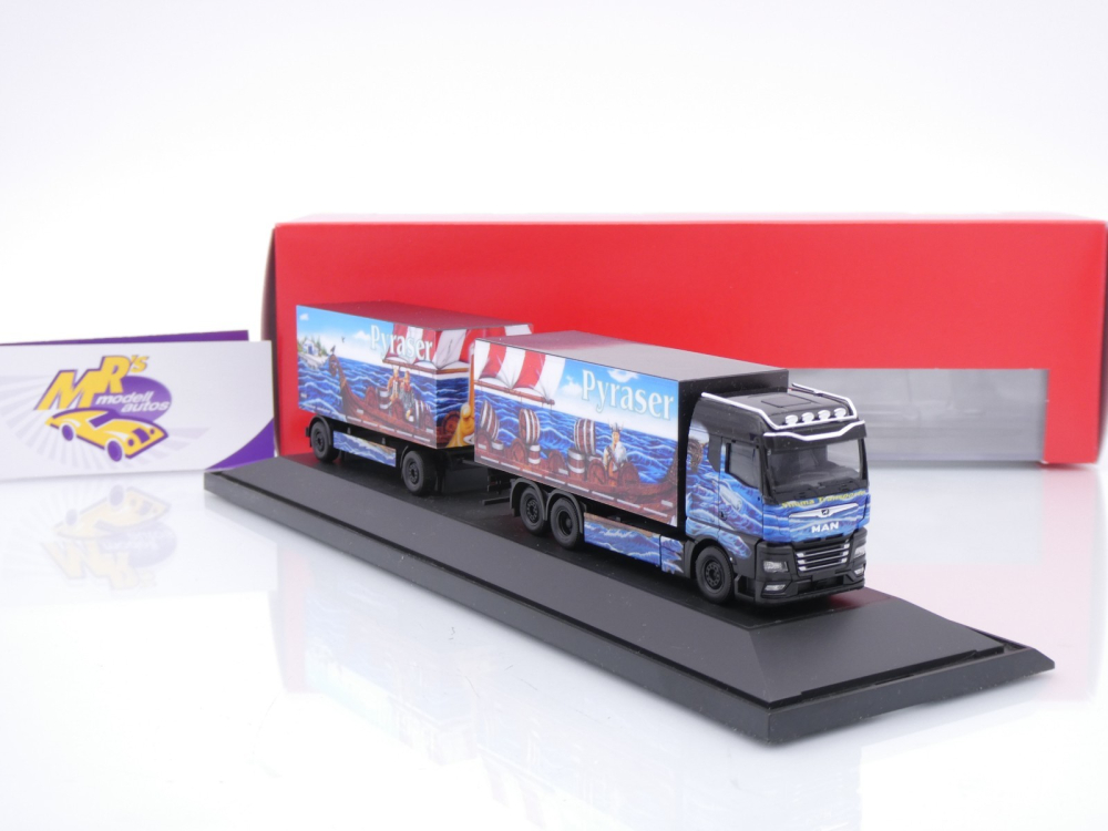 Herpa 122337 # MAN TGX GM Getränkekoffer-HZ " Thoma Transporte / Pyraser " 1:87 PC-Box