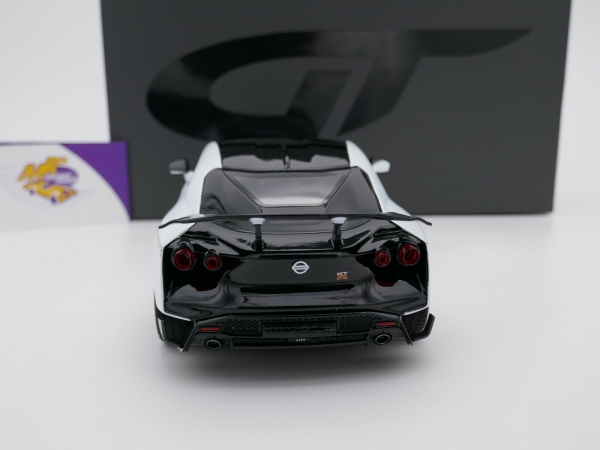 GT Spirit GT853 # NISSAN GT-R50 Test Car Baujahr 2020 " weiß-schwarz " 1:18
