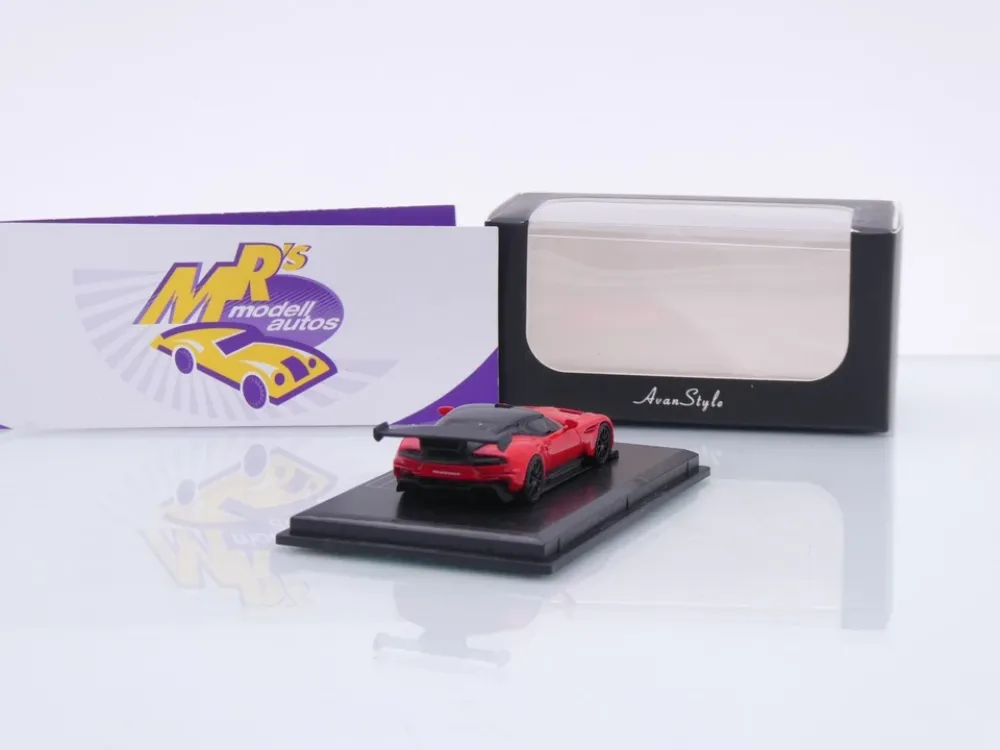 FrontiArt Avan Style HO-21 # Aston Martin Vulcan Baujahr 2016 " rot-schwarz " 1:87