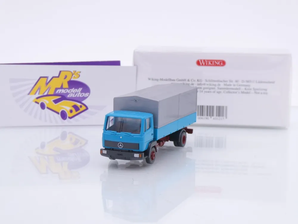 Wiking 0431 21 # Mercedes-Benz LP 814 Pritschen-LKW Baujahr 1984-98 " türkis " 1:87