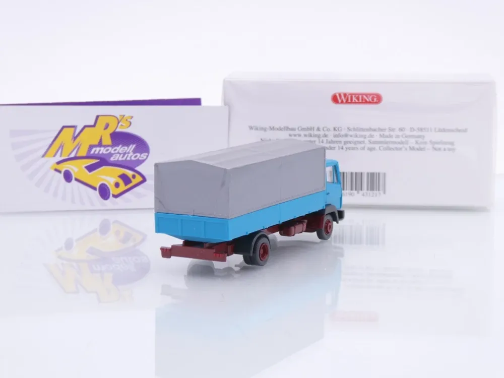 Wiking 0431 21 # Mercedes-Benz LP 814 Pritschen-LKW Baujahr 1984-98 " türkis " 1:87
