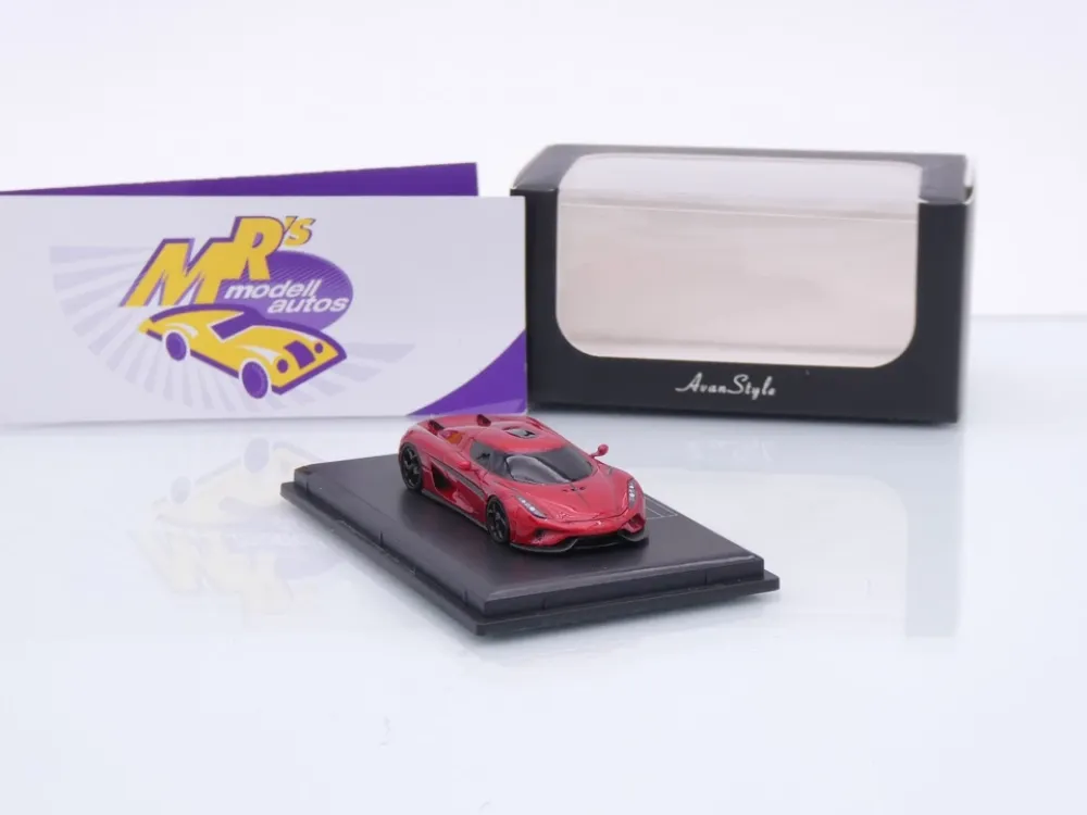 FrontiArt Avan Style HO-23 # Koenigsegg Regera Baujahr 2016 " dunkelrotmetallic " 1:87