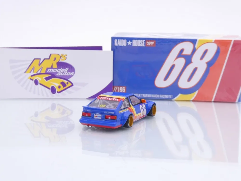 TSM MINI GT KHM196 # Toyota AE86 Sprinter Trueno " Kaido House - Retro V1 " 1:64