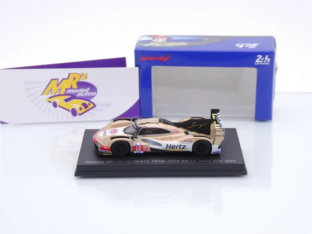 Sparky Y401 # Porsche 963 LMH #12 8th 24h Le Mans 2024 " Hertz Team JOTA " 1:64