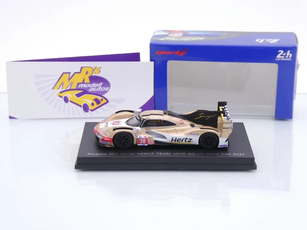 Sparky Y400 # Porsche 963 LMH #38 9th 24h Le Mans 2024 " Hertz Team JOTA " 1:64