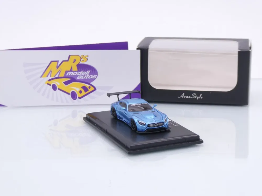 FrontiArt Avan Style HO-1 # Mercedes Benz AMG GT3 Baujahr 2016 " blaumetallic " 1:87