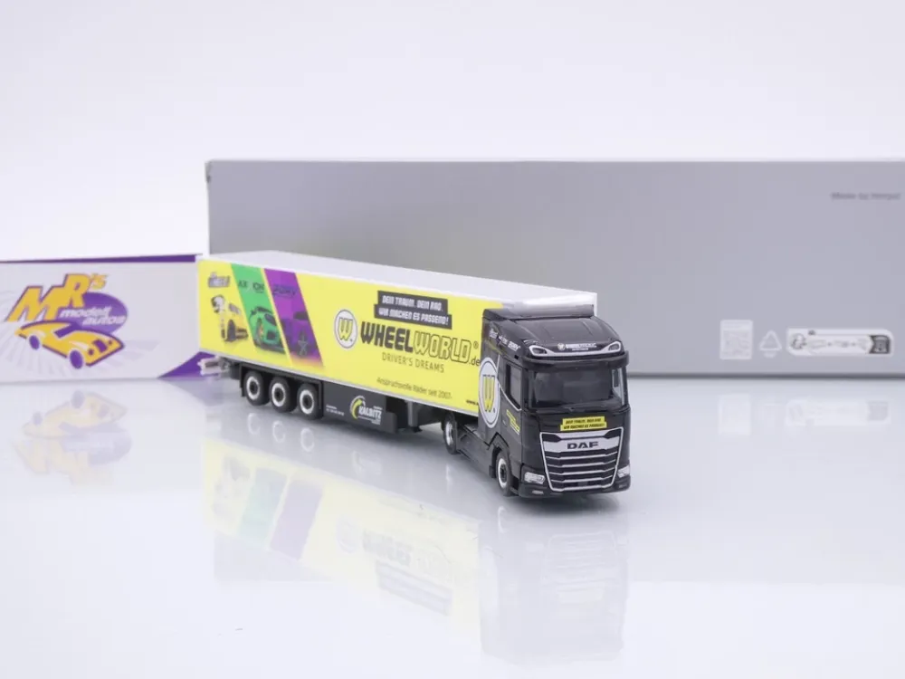 Herpa 961547 # DAF XG Kühlkoffer-Sattelzug " Spedition Kalbitz Wheelworld " 1:87