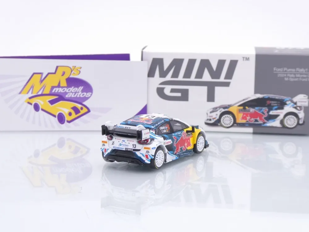 TSM Mini GT MGT00974-L # Ford Puma #13 Rallye Monte Carlo 2024 " Gregoire Munster - Louis Louka " 1:64