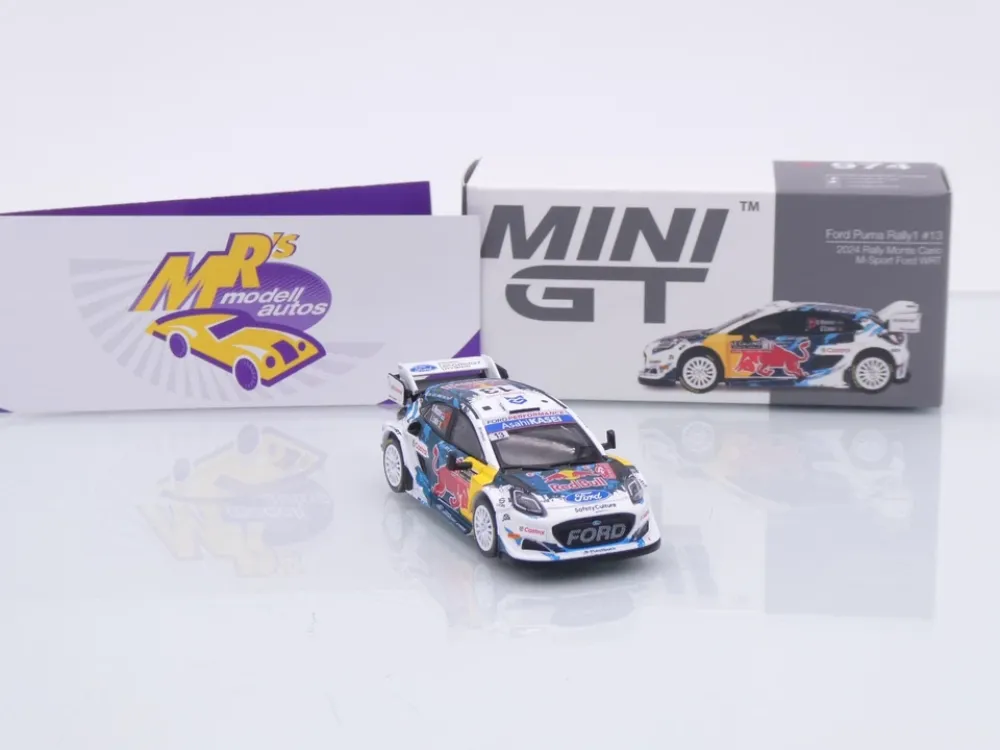 TSM Mini GT MGT00974-L # Ford Puma #13 Rallye Monte Carlo 2024 " Gregoire Munster - Louis Louka " 1:64