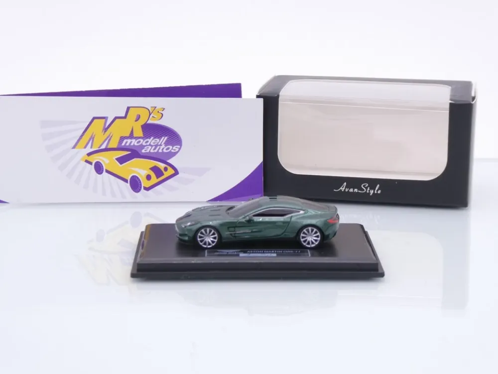 FrontiArt Avan Style HO-9 # Aston Martin One-77 Coupe Baujahr 2012 " britishgrün-metallic " 1:87