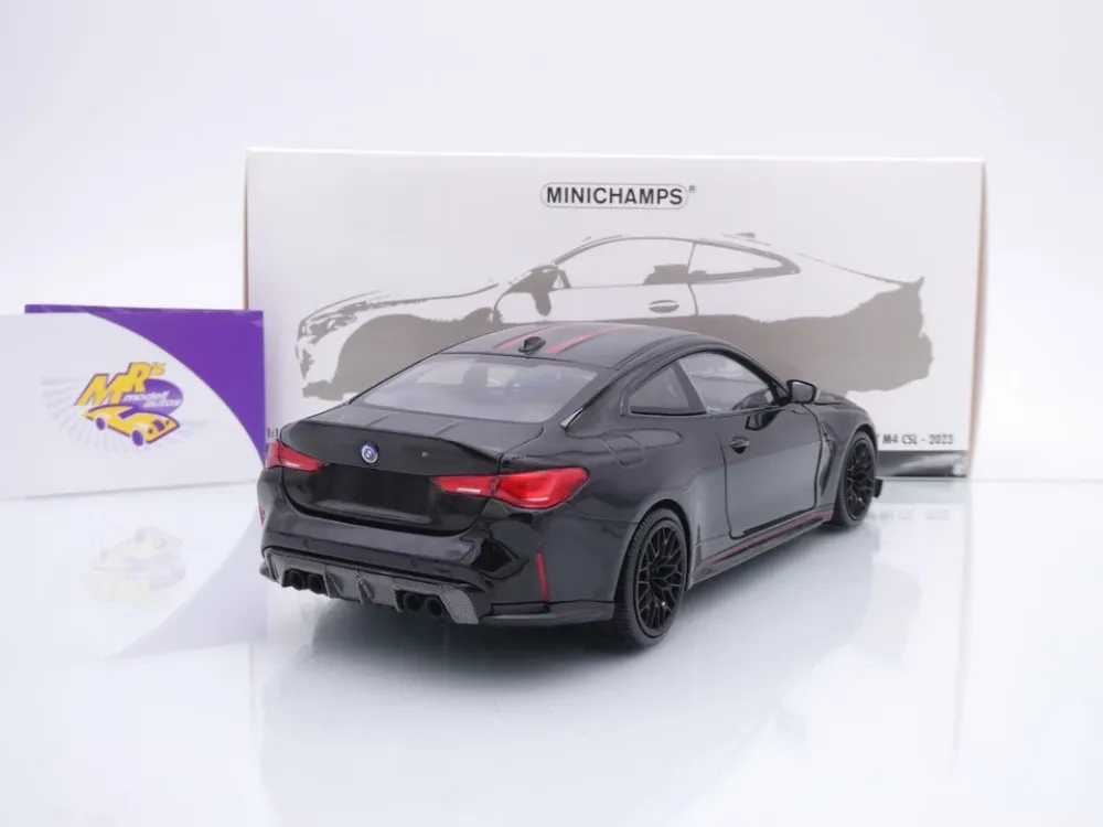 Minichamps 110023021 # BMW M4 CSL Coupe Baujahr 2023 " schwarz-carbon-rot " 1:18
