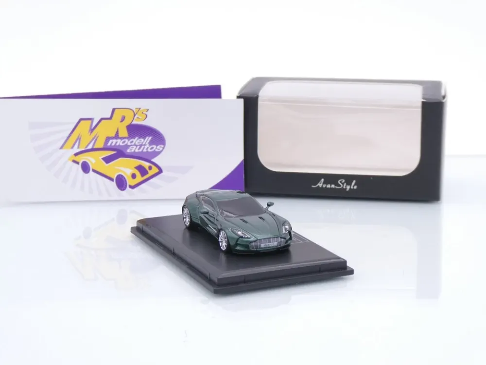 FrontiArt Avan Style HO-9 # Aston Martin One-77 Coupe Baujahr 2012 " britishgrün-metallic " 1:87