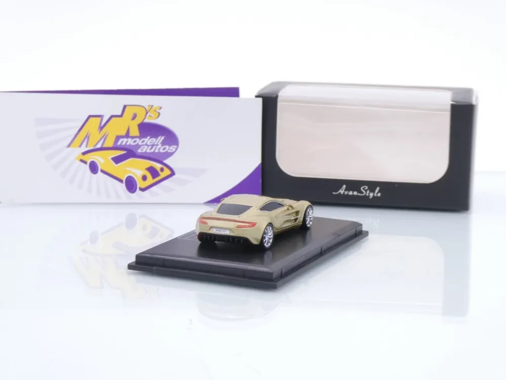 FrontiArt Avan Style HO-7 # Aston Martin One-77 Coupe Baujahr 2012 " goldmetallic " 1:87