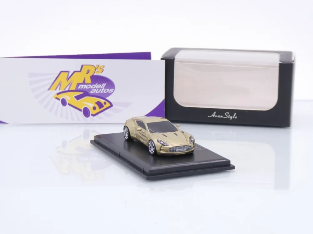 FrontiArt Avan Style HO-7 # Aston Martin One-77 Coupe Baujahr 2012 " goldmetallic " 1:87