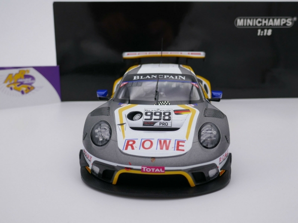 Minichamps 155196088 # Porsche 911 GT3R Nr.998 24h Spa 2019 " ROWE Racing " 1:18