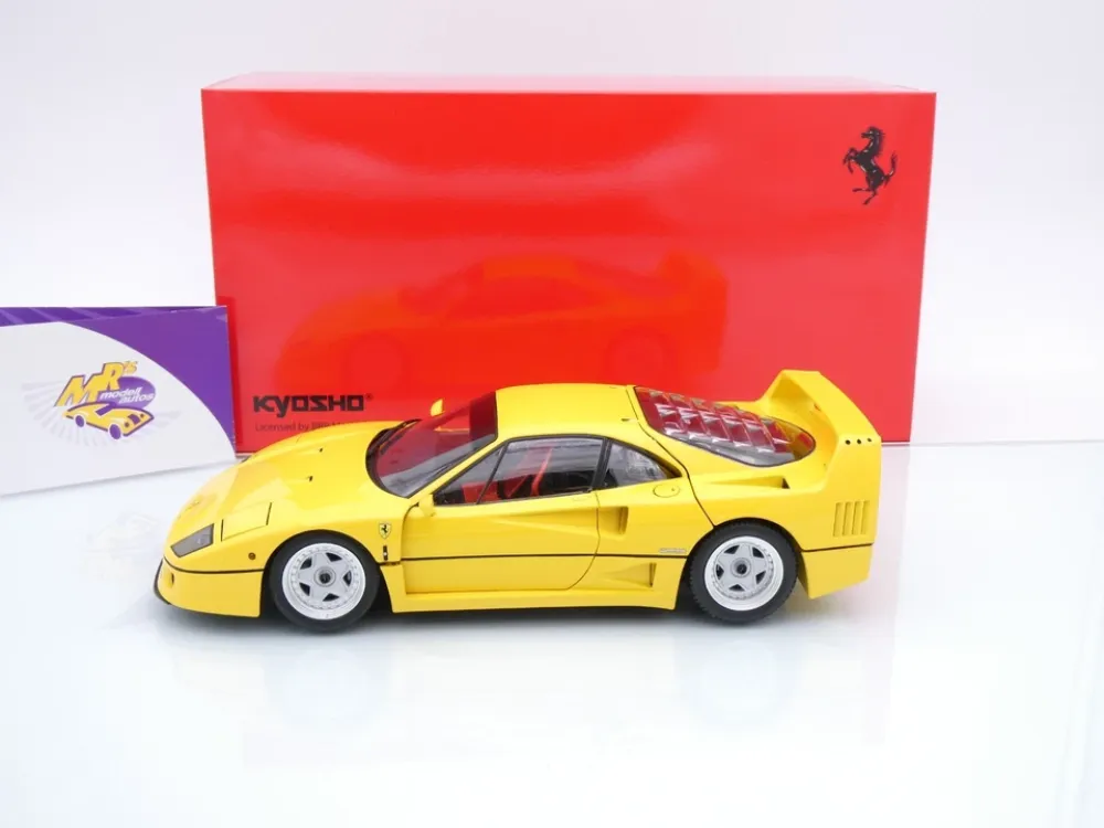 Kyosho 08416Y # Ferrari F40 Supersportwagen Baujahr 1987 " Ferrarigelb " 1:18
