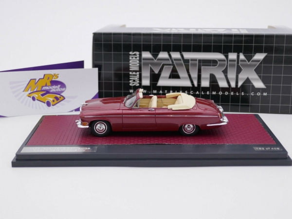 Matrix 41001-192 # Jaguar 420G Convertible Classic Car Baujahr 1968 " rotmetallic " 1:43