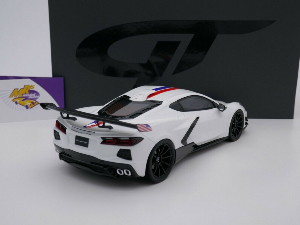 GT Spirit GT317 # Chevrolet Corvette C8 Baujahr 2020 weiß " Hennessey " 1:18