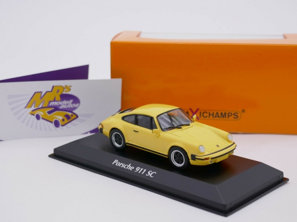 Maxichamps 940062025 # Porsche 911 SC Coupe Baujahr 1979 " gelb " 1:43