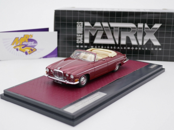Matrix 41001-192 # Jaguar 420G Convertible Classic Car Baujahr 1968 " rotmetallic " 1:43