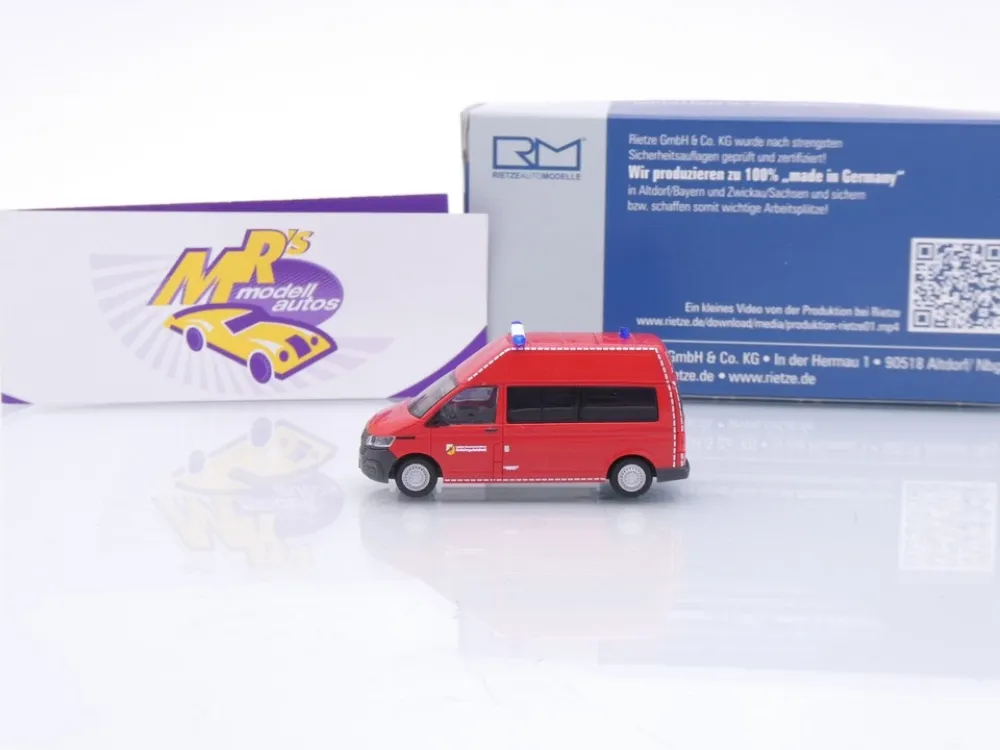 Rietze 53965 # Volkswagen VW T6.1 HD Bus " Feuerwehr Greifswald Gefahrgut " 1:87