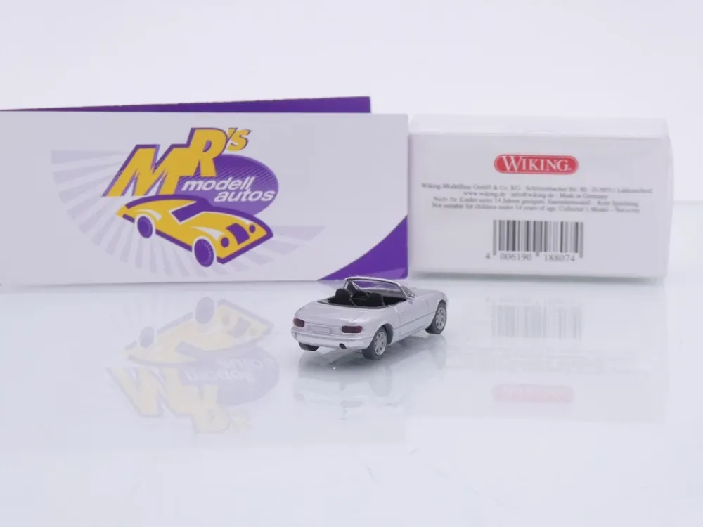 Wiking 0188 07 # Mazda MX5 Cabriolet Baujahr 1989-90 " Silverstonemetallic " 1:87