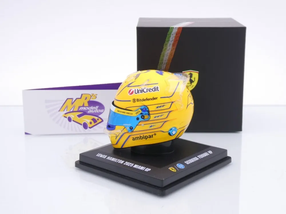 Look Smart LSHEL015 # Helm Formel 1 Ferrari " Lewis Hamilton Miami GP 2025 " 1:5