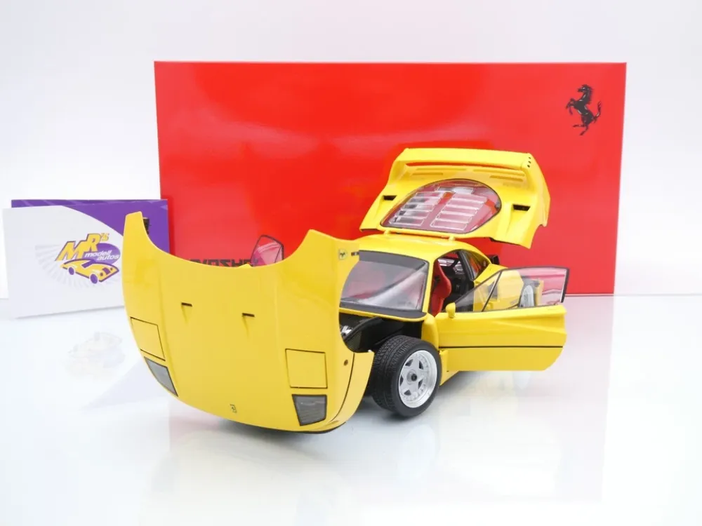 Kyosho 08416Y # Ferrari F40 Supersportwagen Baujahr 1987 " Ferrarigelb " 1:18