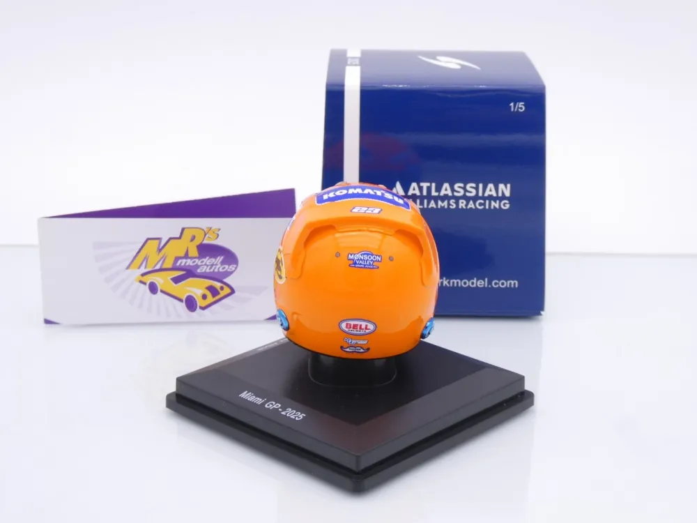 Spark 5HF208 # Helm Formel 1 Williams Racing " Alex Albon - Miami GP 2025 " 1:5