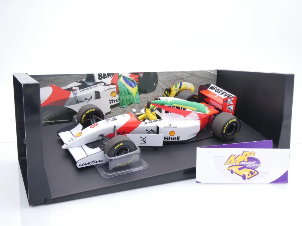 Minichamps 530931805 # McLaren MP4/8 F1 Imola 2024 " Vettel Senna Tribute " 1:18