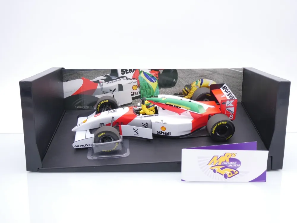 Minichamps 530931805 # McLaren MP4/8 F1 Imola 2024 " Vettel Senna Tribute " 1:18