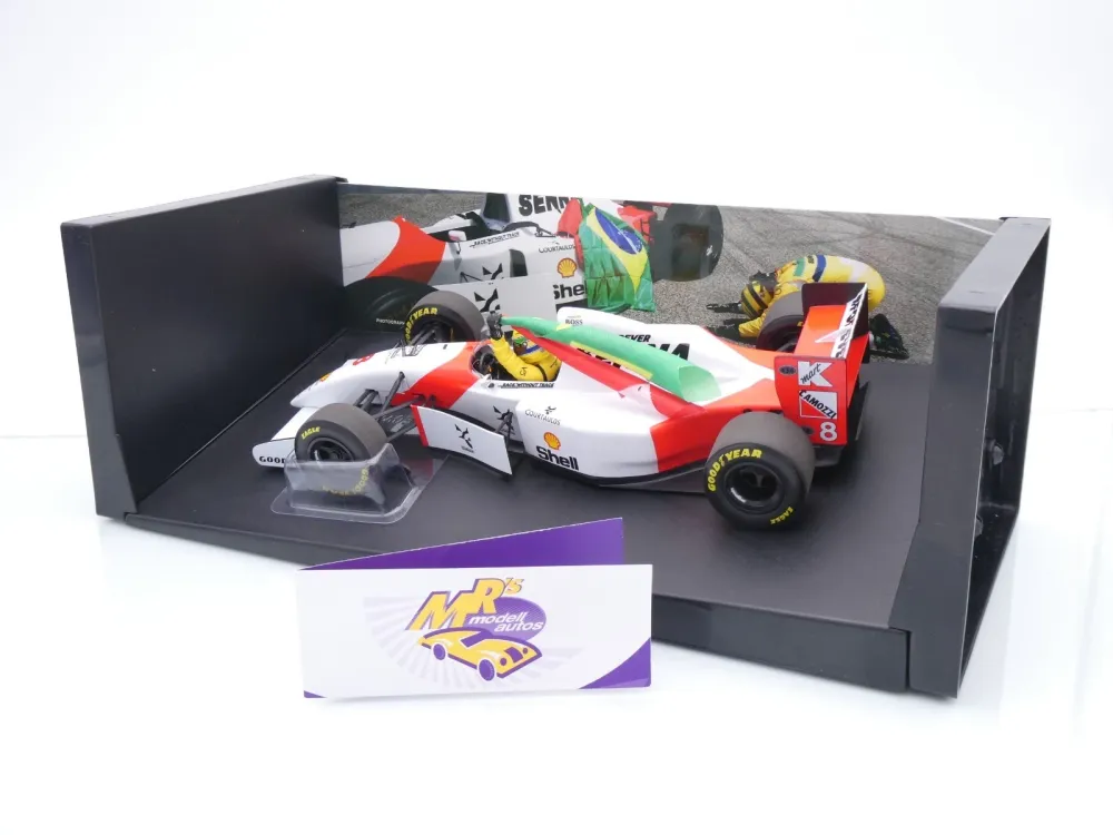 Minichamps 530931805 # McLaren MP4/8 F1 Imola 2024 " Vettel Senna Tribute " 1:18