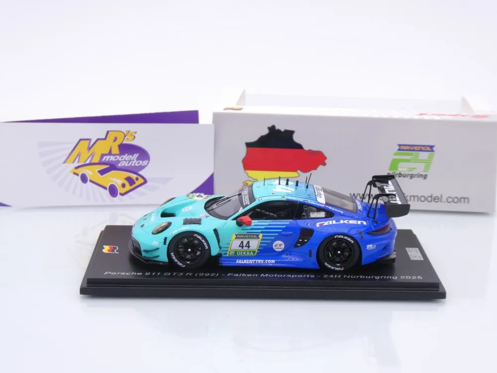 Spark SG1013 # Porsche 911 GT3 R #44 24h Nürburgring 2025 " Team Falken Motors " 1:43