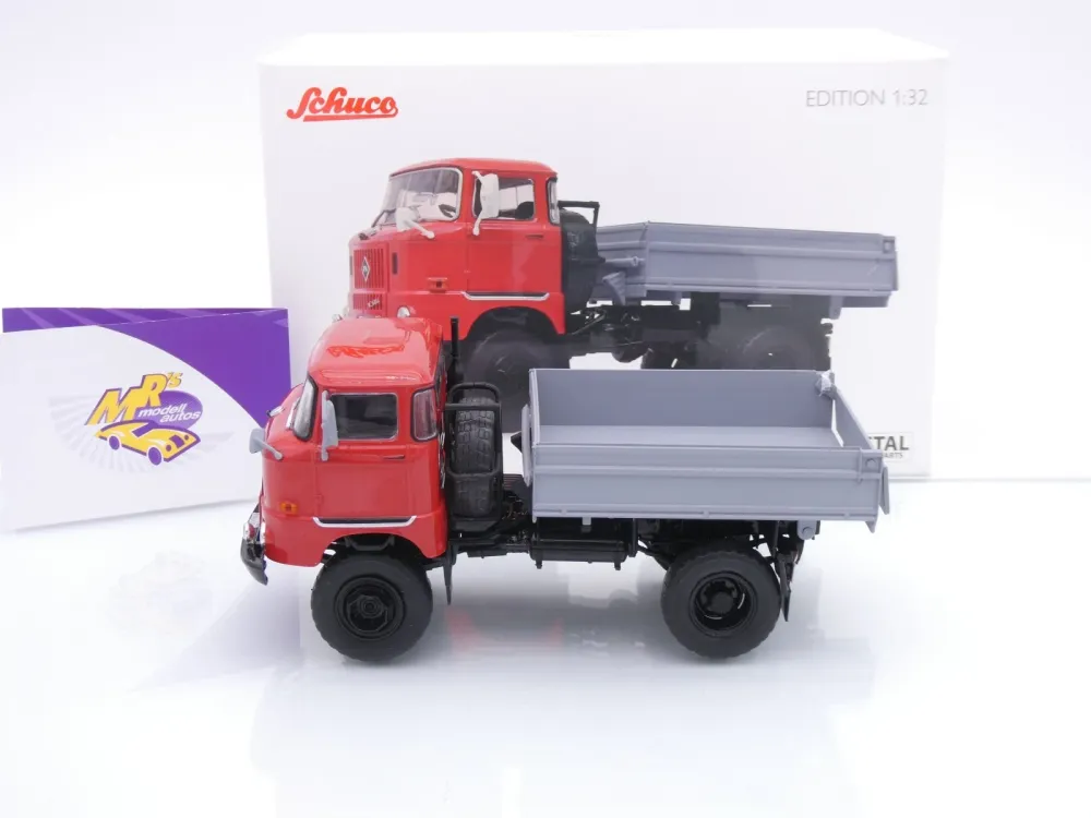 Schuco 32U00002 # IFA W50 2-achs Kipper Baujahr 1965 " rot-grau " 1:32