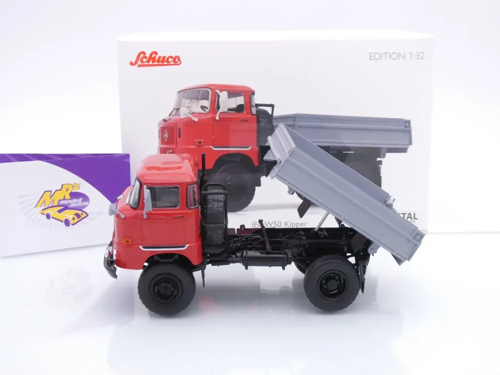 Schuco 32U00002 # IFA W50 2-achs Kipper Baujahr 1965 " rot-grau " 1:32
